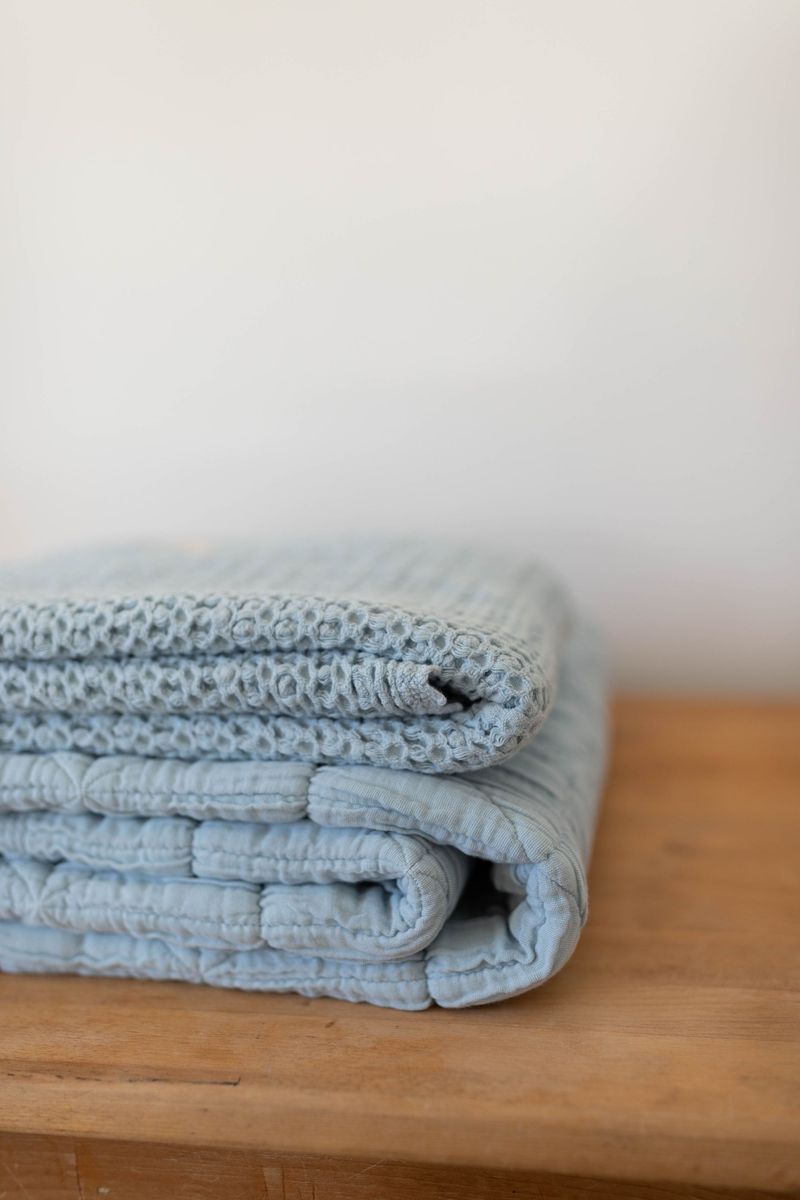 waffle blanket | baby - powder