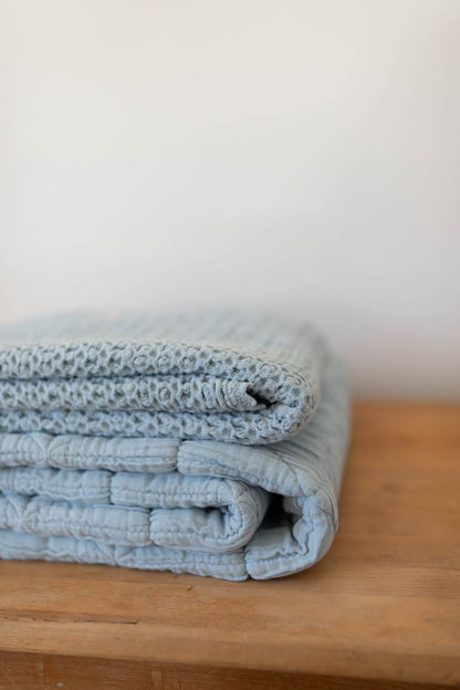 waffle blanket | baby - powder
