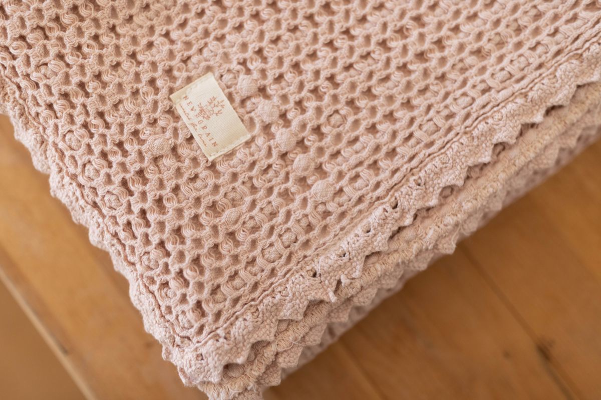 waffle blanket | baby - petal
