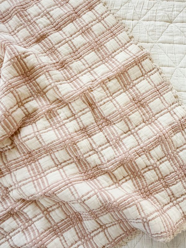 French plaid quilt - petal