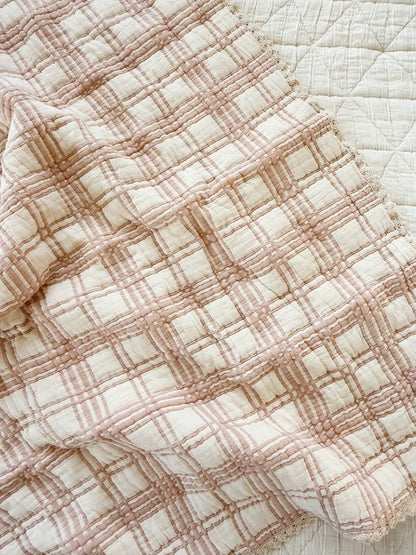 French plaid quilt - petal