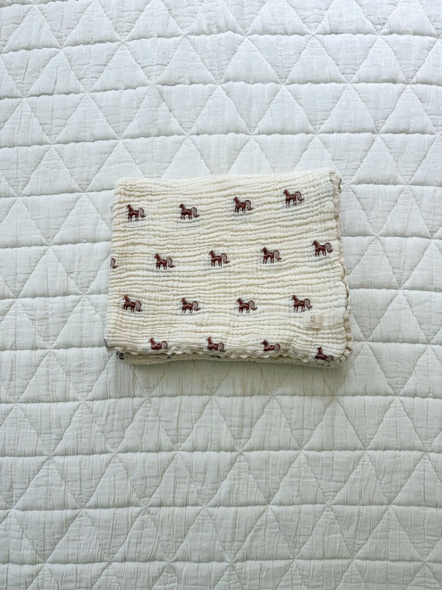 layered gauze blanket - pony