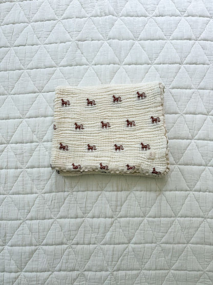 layered gauze blanket - pony