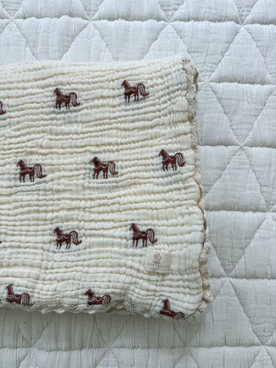 layered gauze blanket - pony