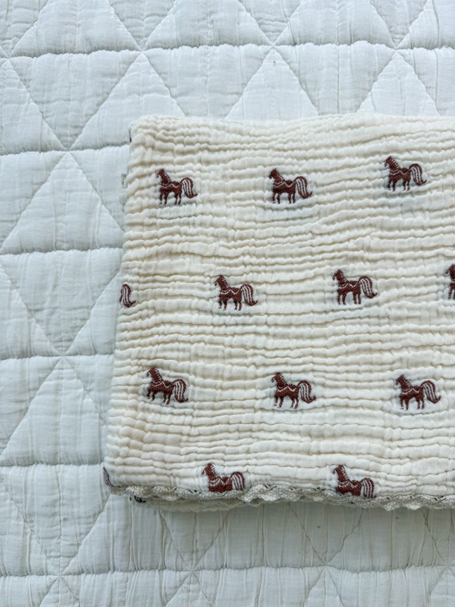 layered gauze blanket - pony