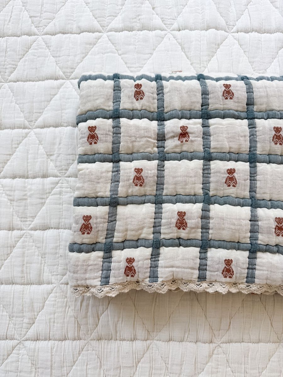 keepsake quilt - teddy bluebelle