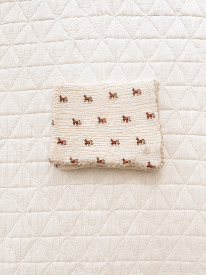 layered gauze blanket - pony