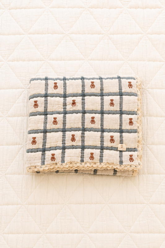 keepsake quilt - teddy bluebelle