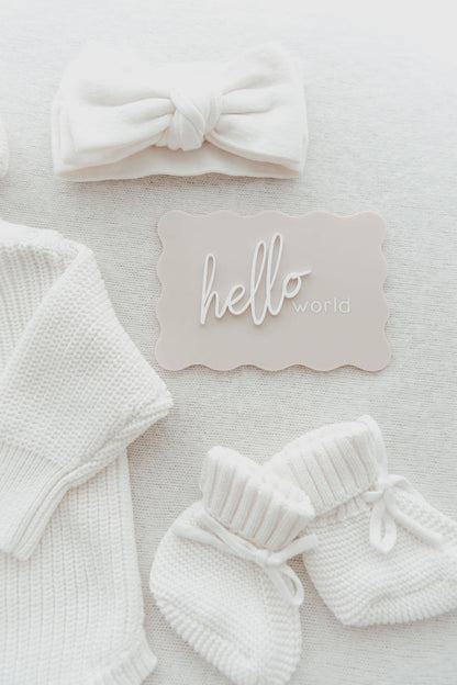 Hello World - Announcement Plaque