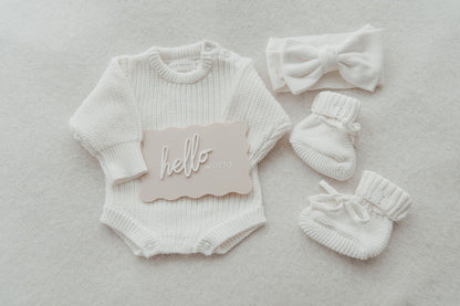 Otto Milk Long sleeve romper