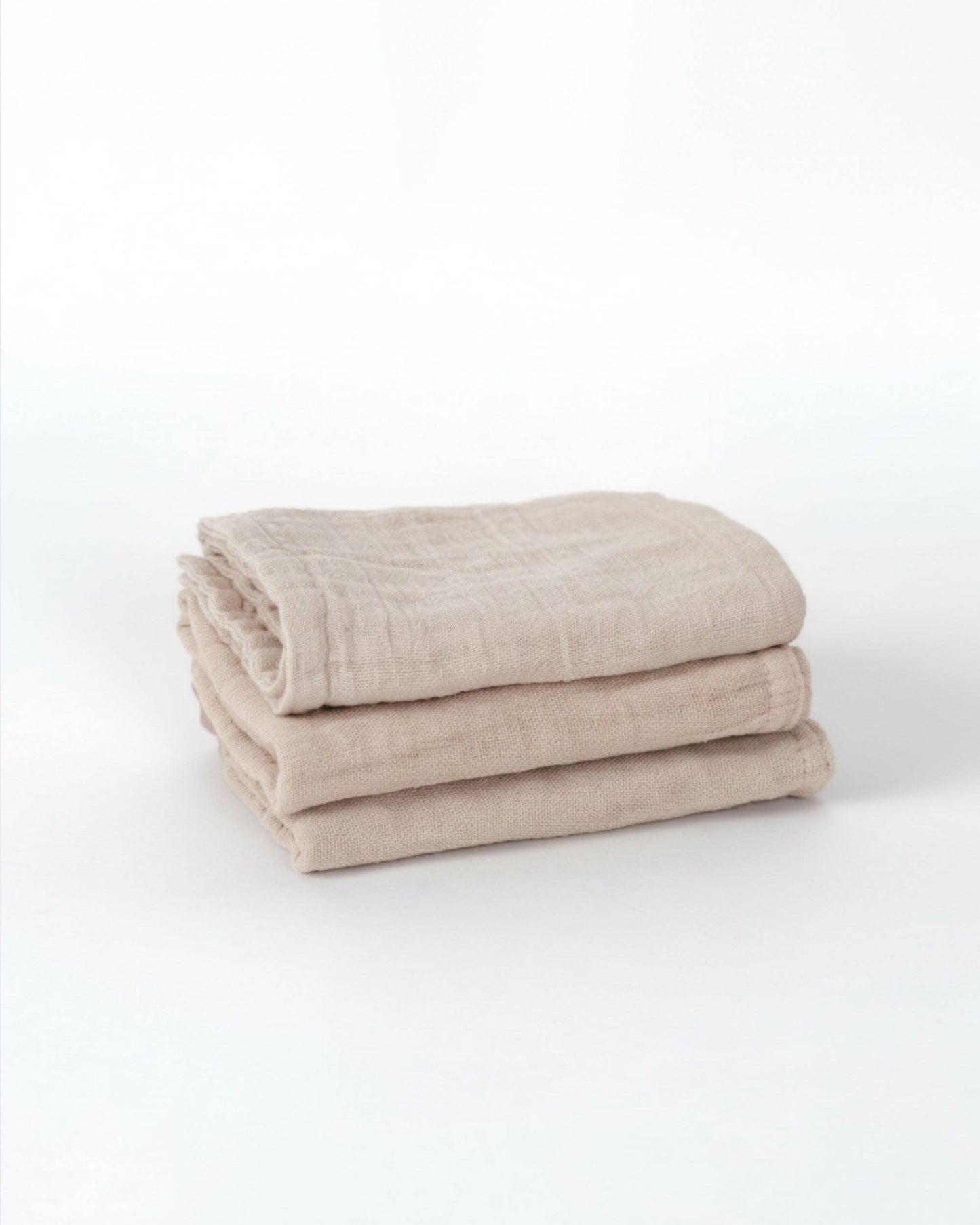 Muslin Wash Cloths (3 Pack) - Oat