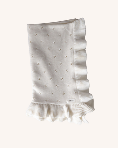 Lottie Ruffle Knit Blanket