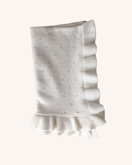 Lottie Ruffle Knit Blanket
