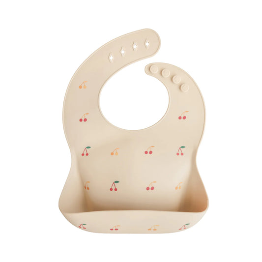 Mushie Silicone Bib - Cherries