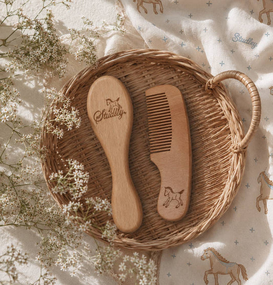 Wooden Baby Brush And Comb Set