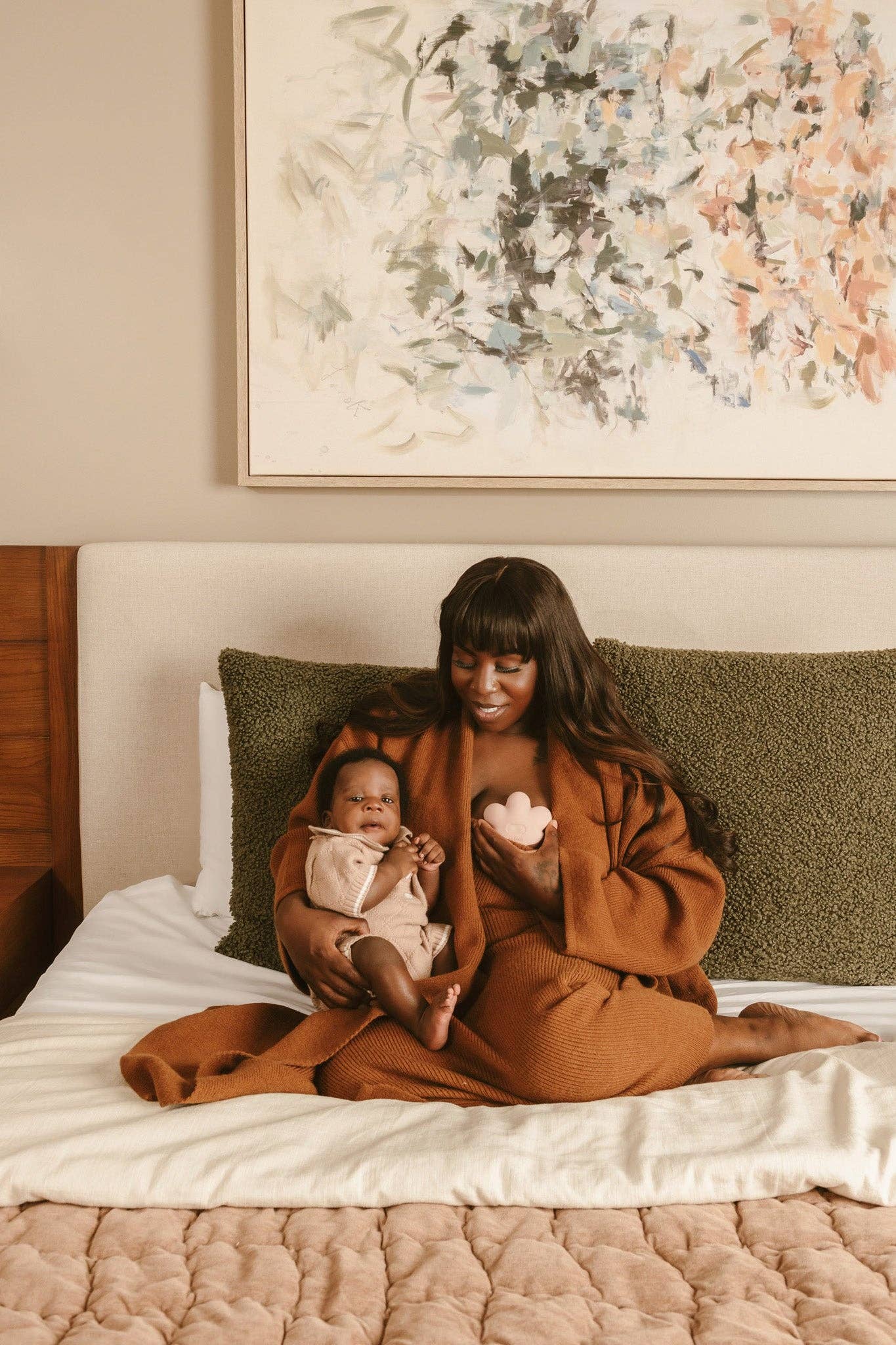 Lactation Massager | Breastfeeding, Postpartum, New Mom Gift: Blush