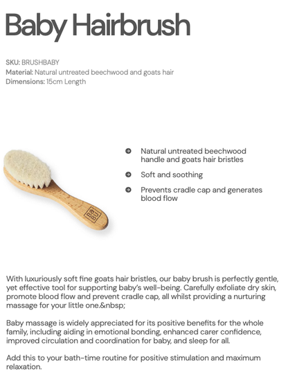Wooden Baby Hairbrush