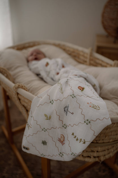 Cottage Picnic Swaddle Wrap