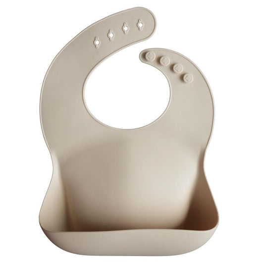 Mushie Silicone Bib - Shift Sand