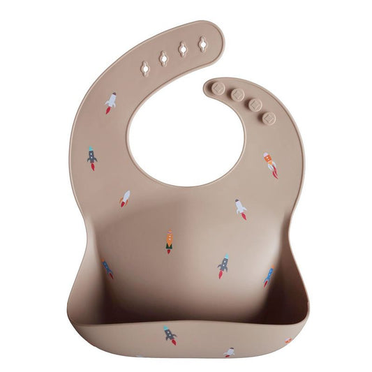Mushie Silicone Bib - Rocket